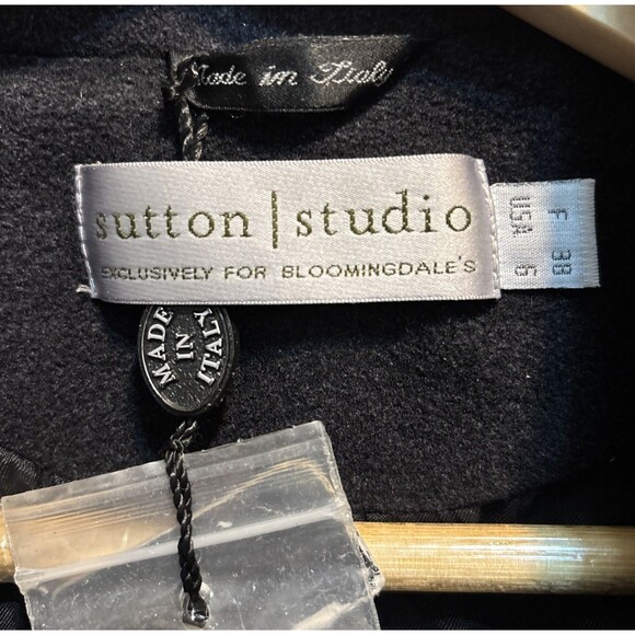 Sutton Studios for Bloomingdale’s Woman’s Single-Breasted Dark Gray Peacoat S 6 - Picture 7 of 7